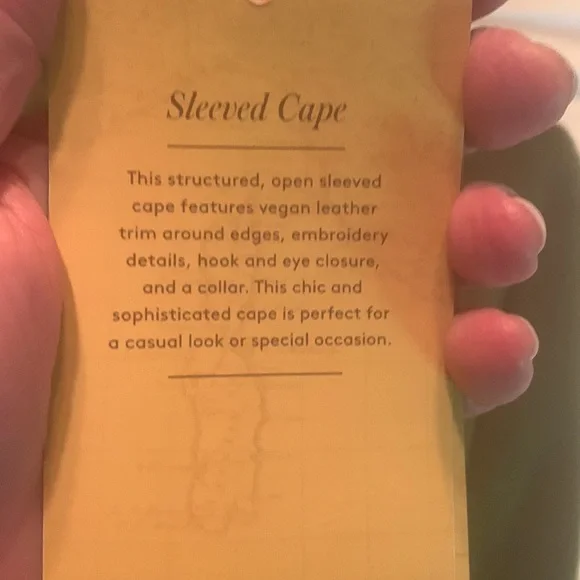 Patricia Nash Knit Cape with Whipstitch Detail size says M/L posted it as medium - Picture 11 of 12